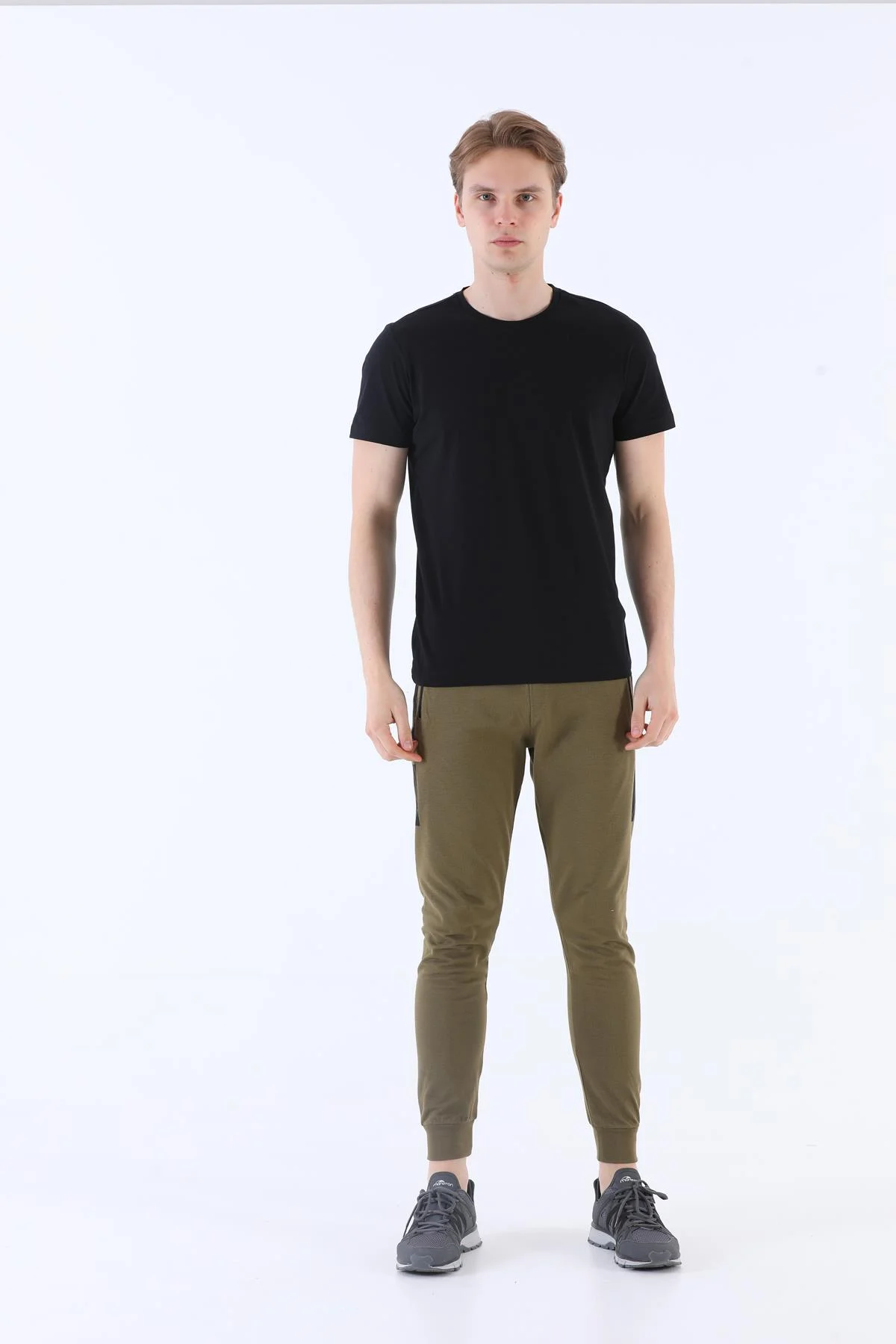 Maraton Regular Erkek Ribana Paça Zeytin Eşofman Altı - 6