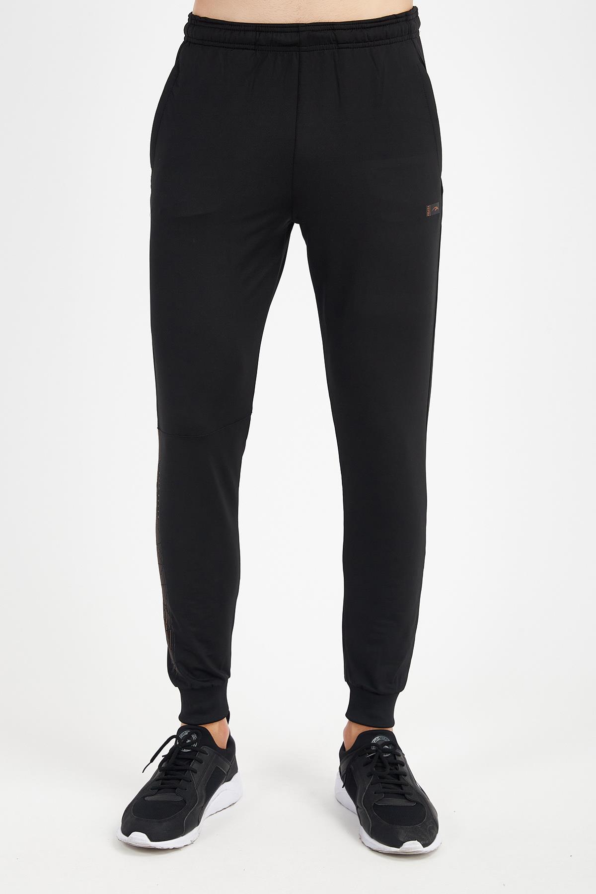 Maraton Regular Erkek Siyah Eşofman Altı