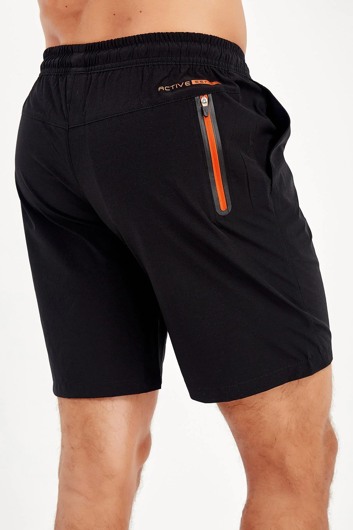 Maraton Regular Erkek Siyah-Turuncu Şort - 3
