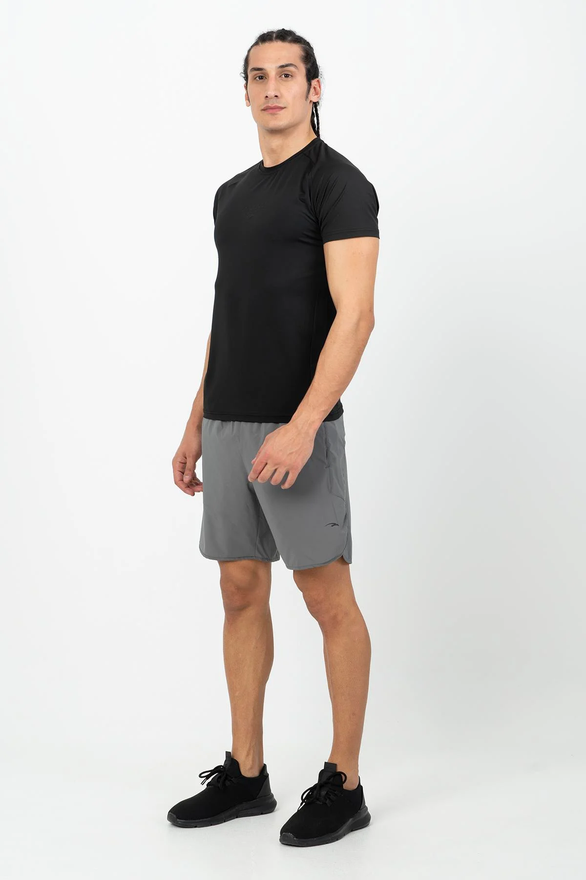 Maraton Regular Erkek Şort Antrasit Melanj Şort - 6
