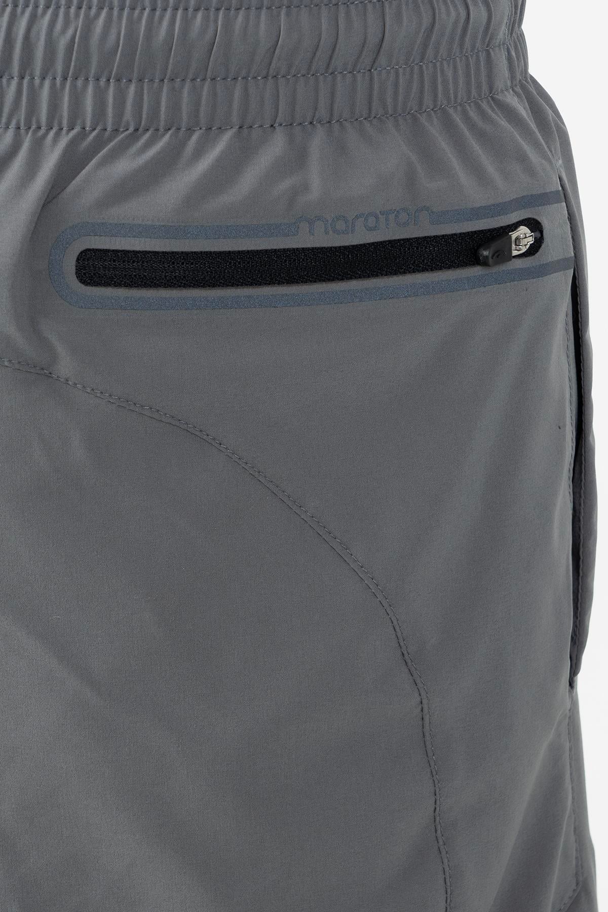 Maraton Regular Erkek Şort Antrasit Melanj Şort - 8