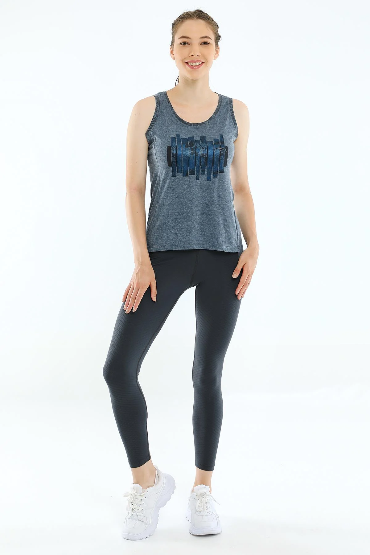 Maraton Regular Kadın Atlet Yaka Açık Lacivert Atlet - 5