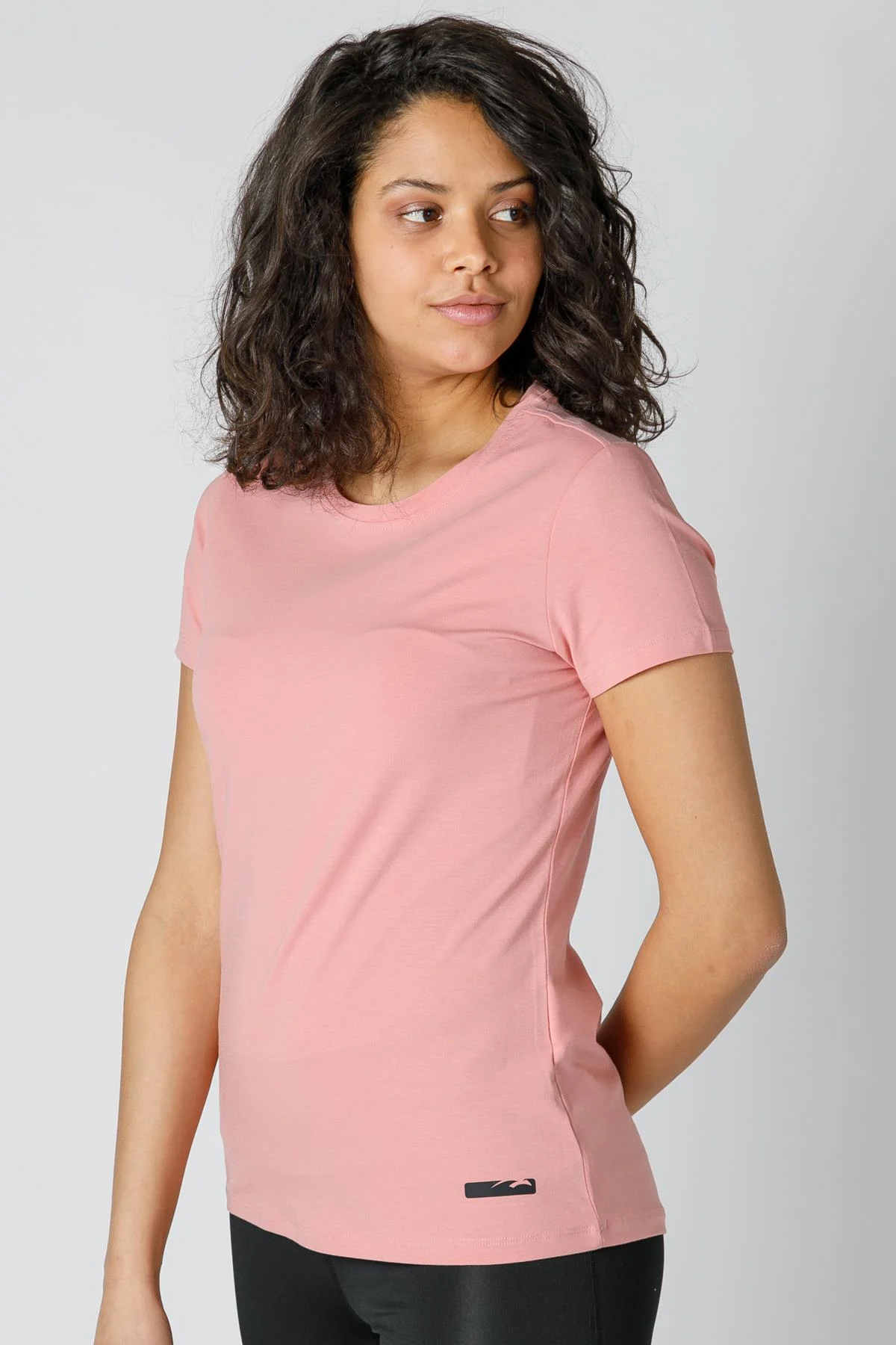 Maraton Regular Kadın Bisiklet Yaka Gül T-shirt - 3