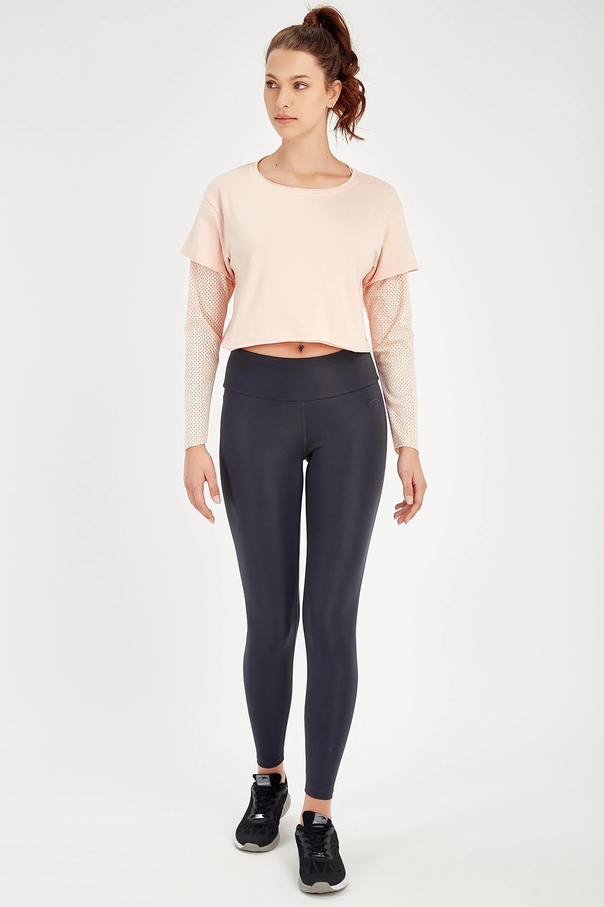 Maraton Regular Kadın Bisiklet Yaka Mercan Sweatshirt - 5