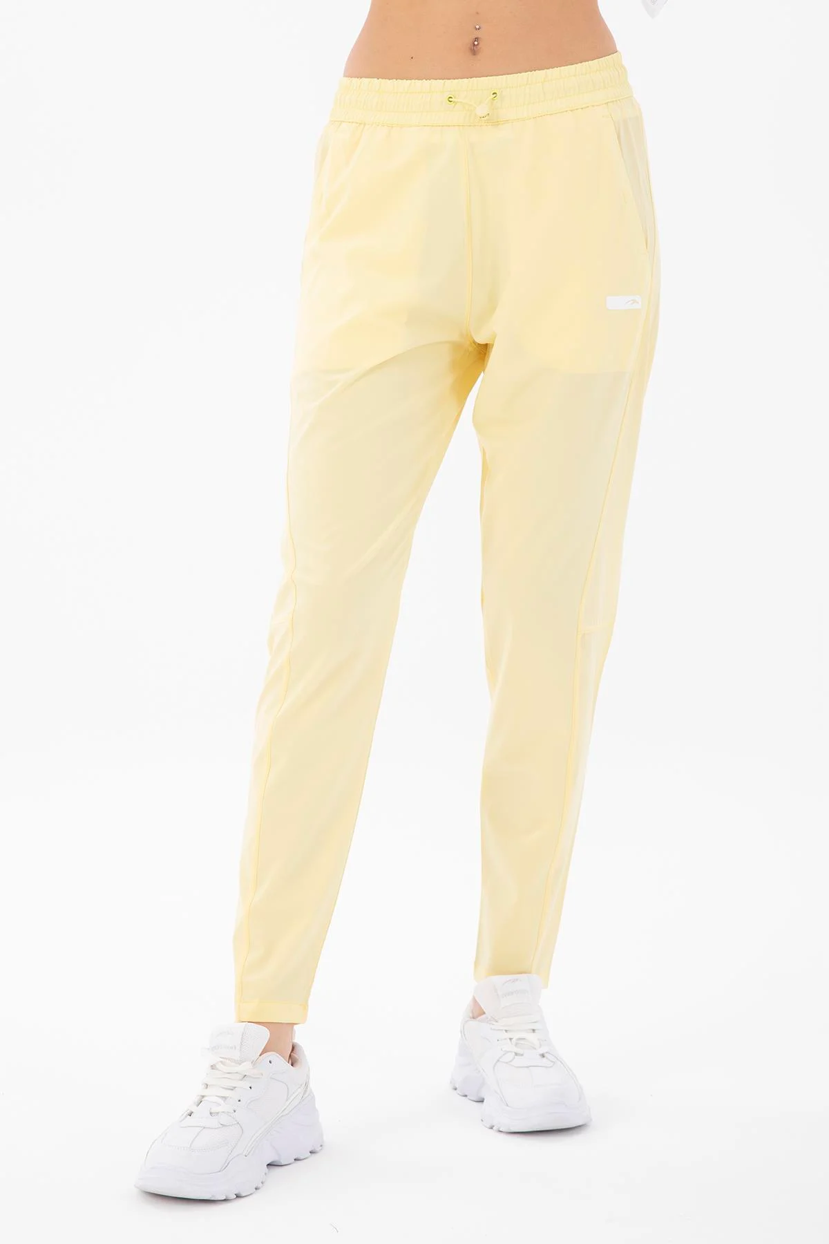 Maraton Regular Kadın Dar Paça Açık Sarı Pantolon