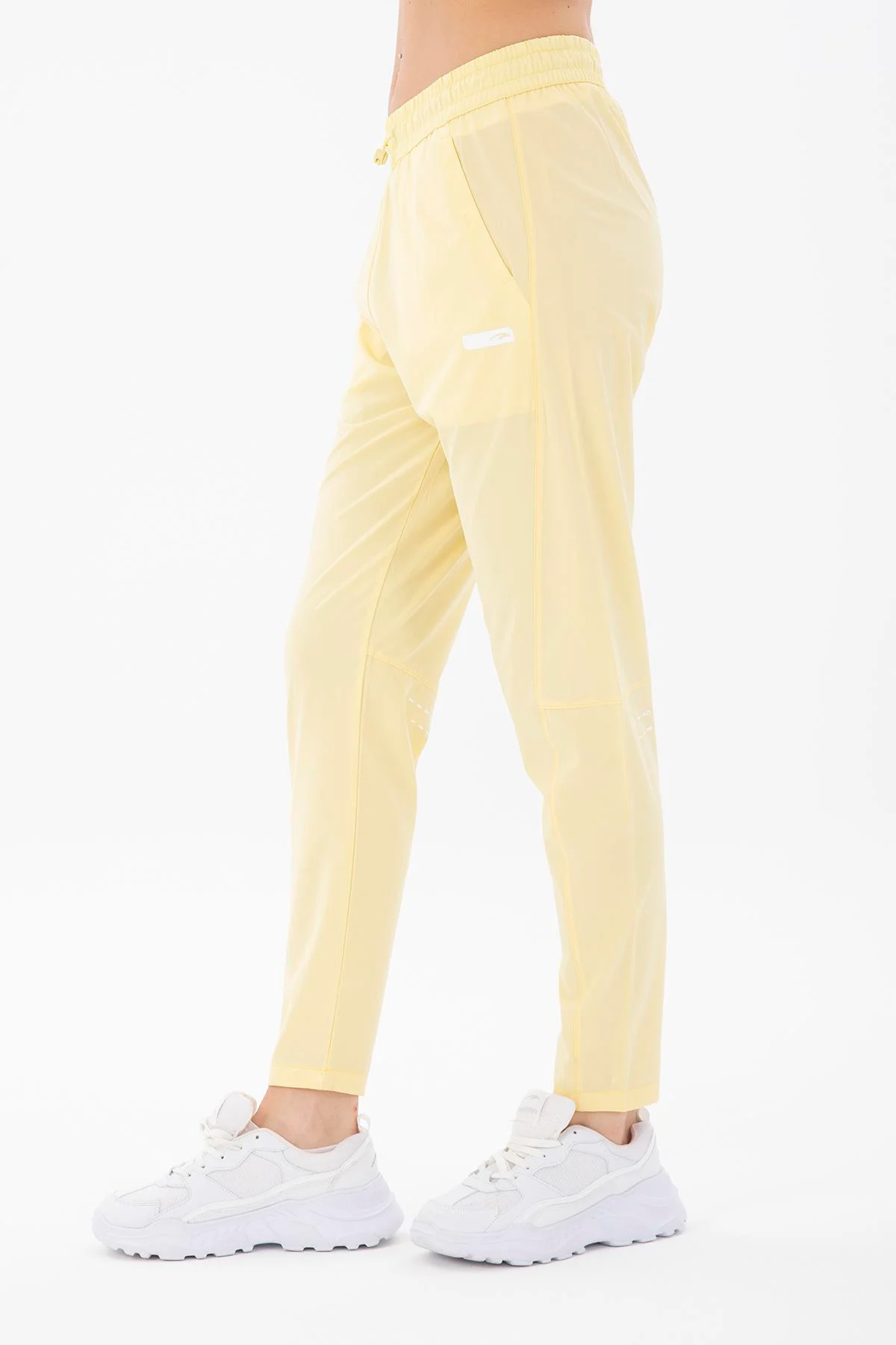 Maraton Regular Kadın Dar Paça Açık Sarı Pantolon - 4