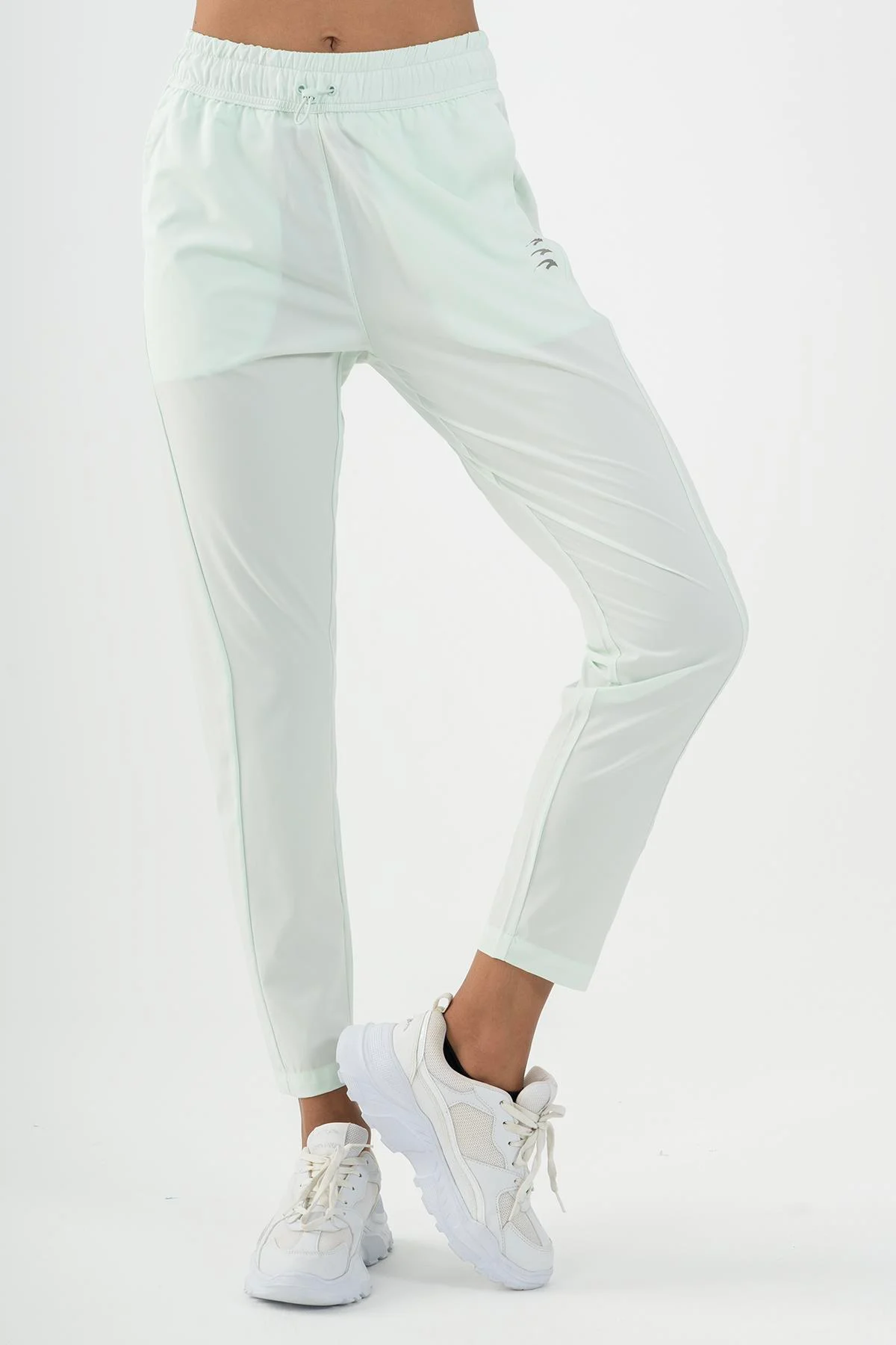 Maraton Regular Kadın Dar Paça Açık Yeşil Pantolon