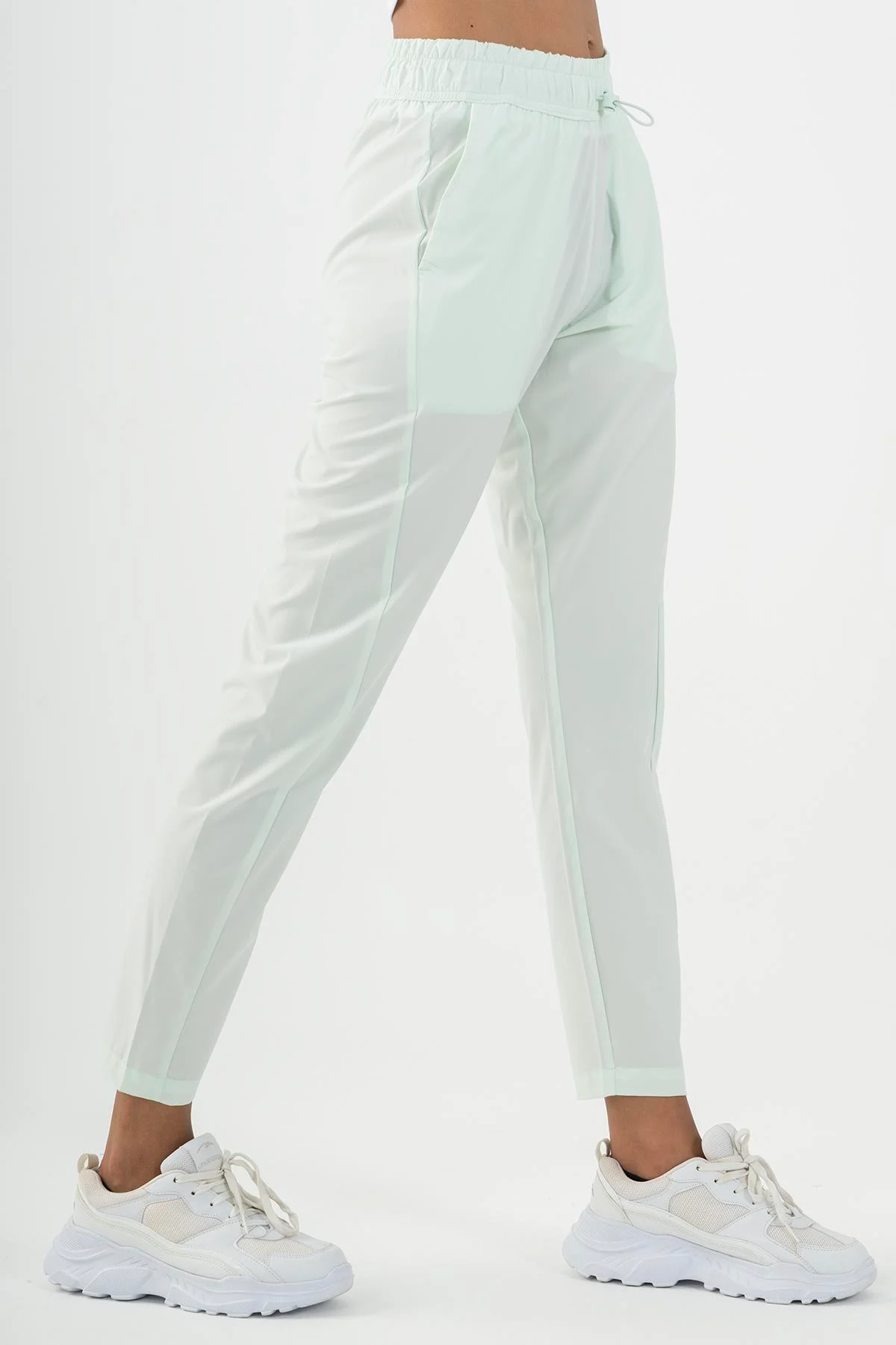 Maraton Regular Kadın Dar Paça Açık Yeşil Pantolon - 4