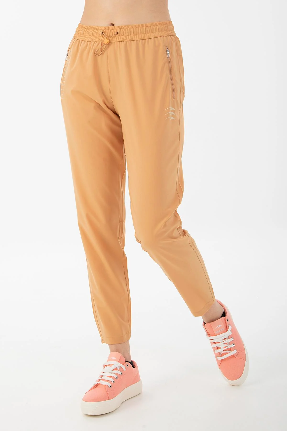 Maraton Regular Kadın Dar Paça Koyu Bej Pantolon - 4