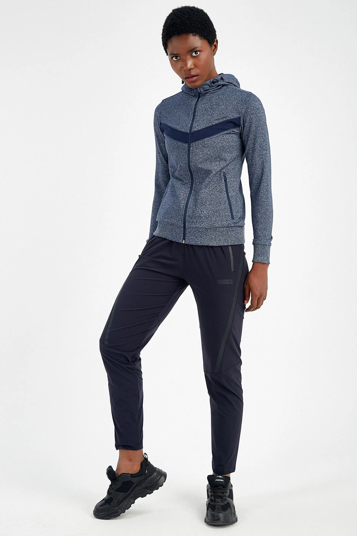 Maraton Regular Kadın Dar Paça Lacivert Pantolon - 5