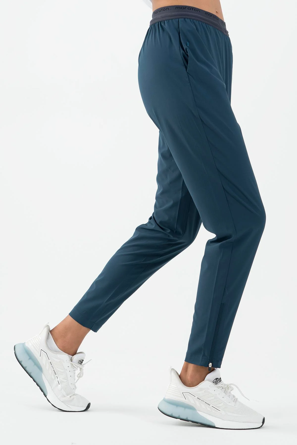 Maraton Regular Kadın Dar Paça Navy Pantolon - 3