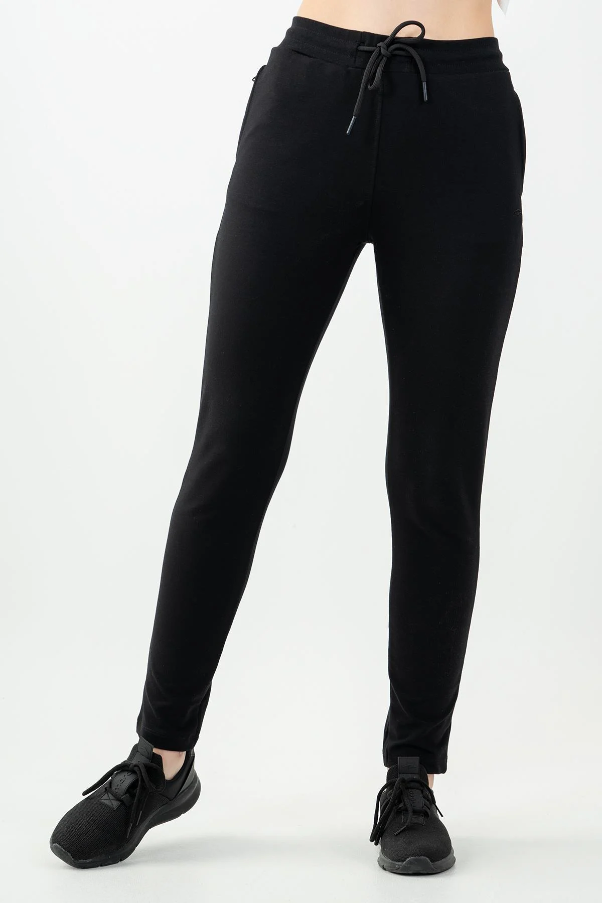 Maraton Regular Kadın Dar Paça Siyah- Eşofman Altı - 6