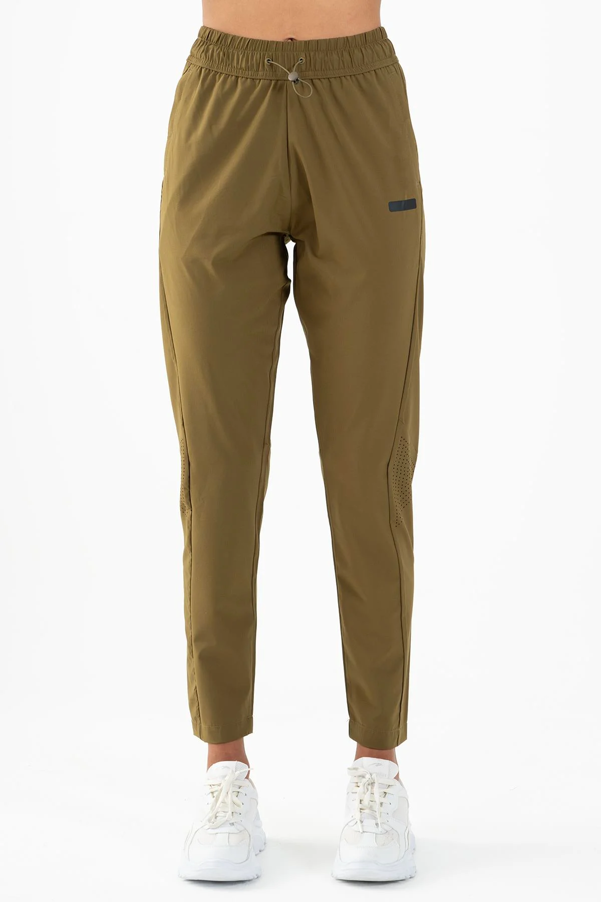 Maraton Regular Kadın Dar Paça Zeytin Pantolon