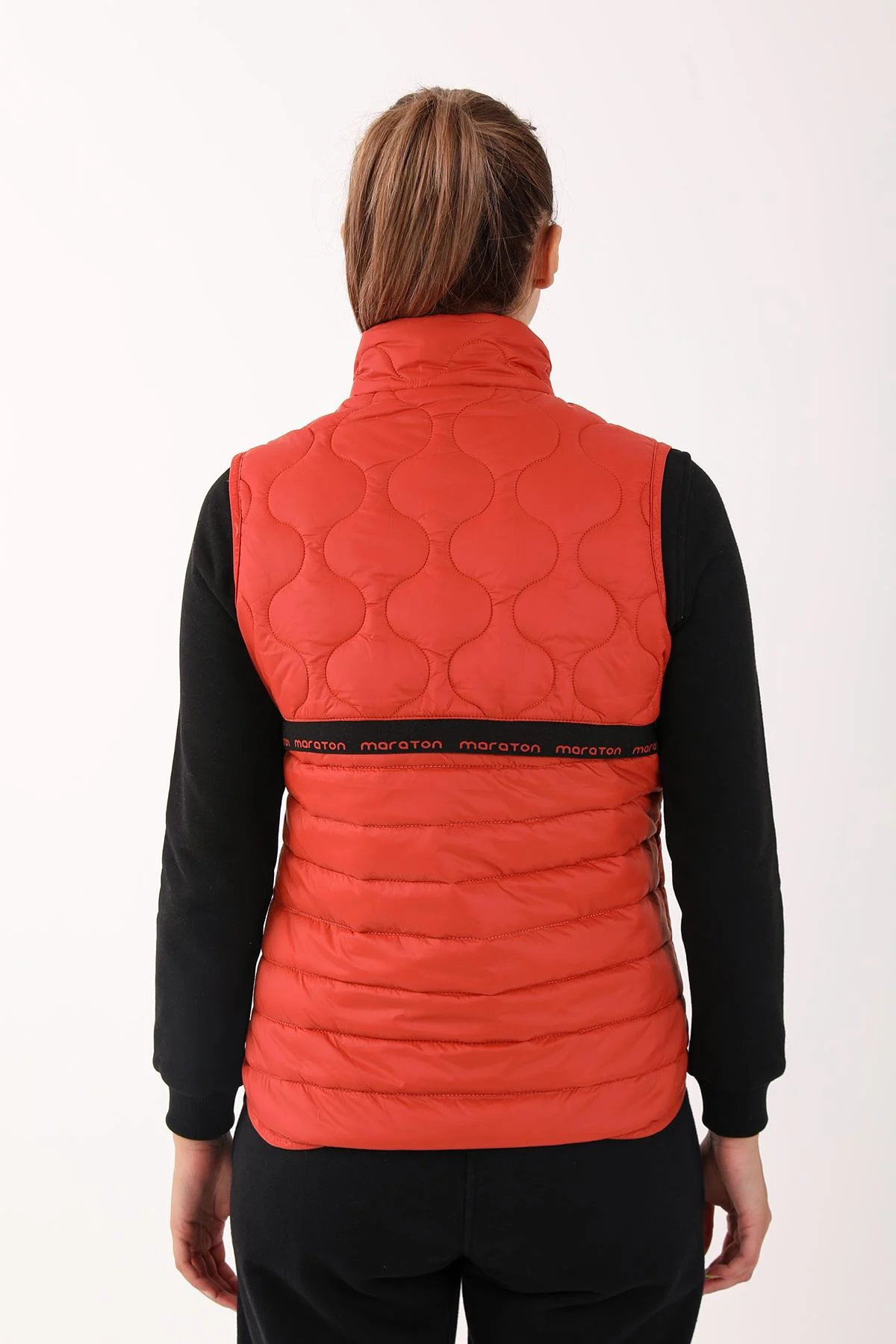 Maraton Regular Kadın Dik Yaka Kiremit Yelek - 3