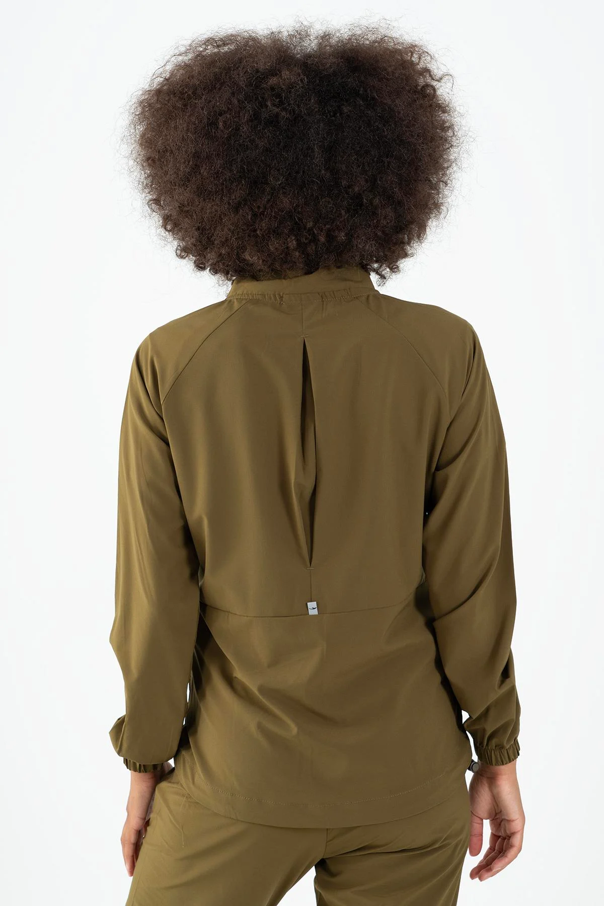 Maraton Regular Kadın Dik Yaka Zeytin Tracktop - 3