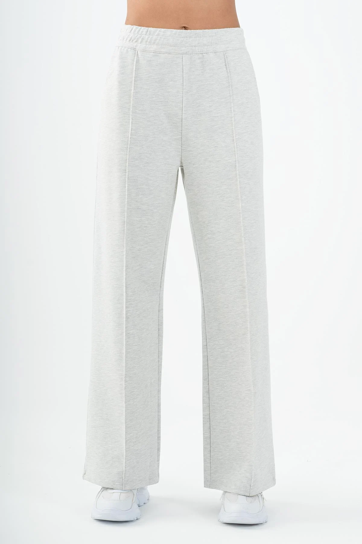 Maraton Regular Kadın İspanyol Paça Ekru Eşofman Altı