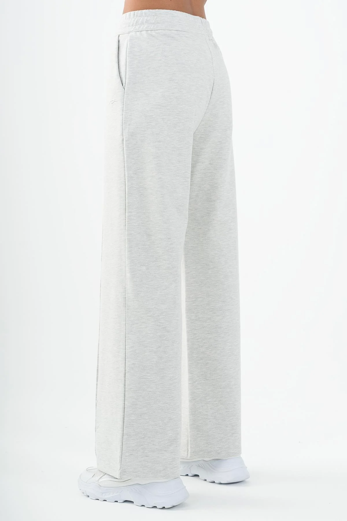 Maraton Regular Kadın İspanyol Paça Ekru Eşofman Altı - 3