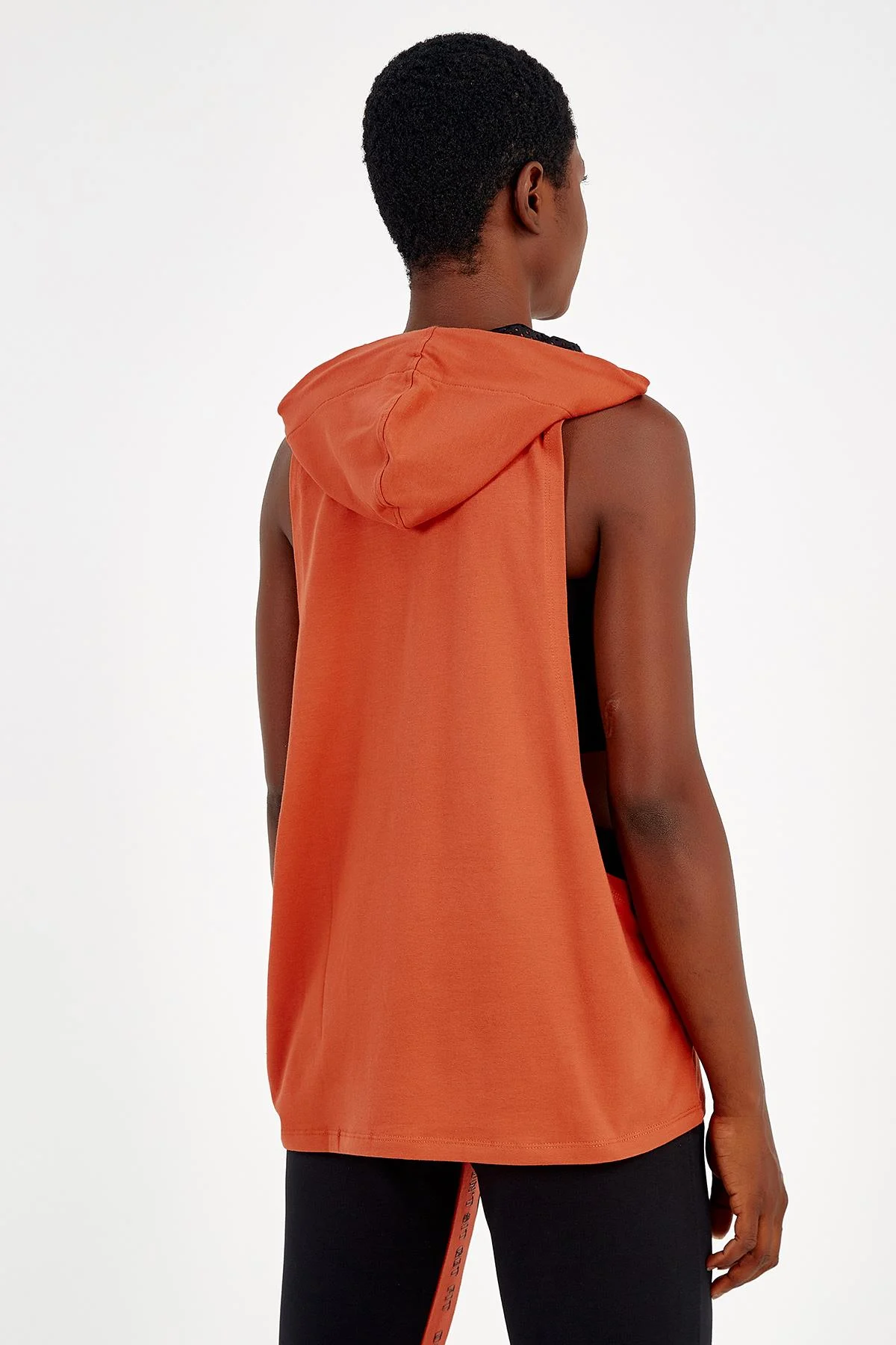 Maraton Regular Kadın Kapüşonlu Kiremit Atlet