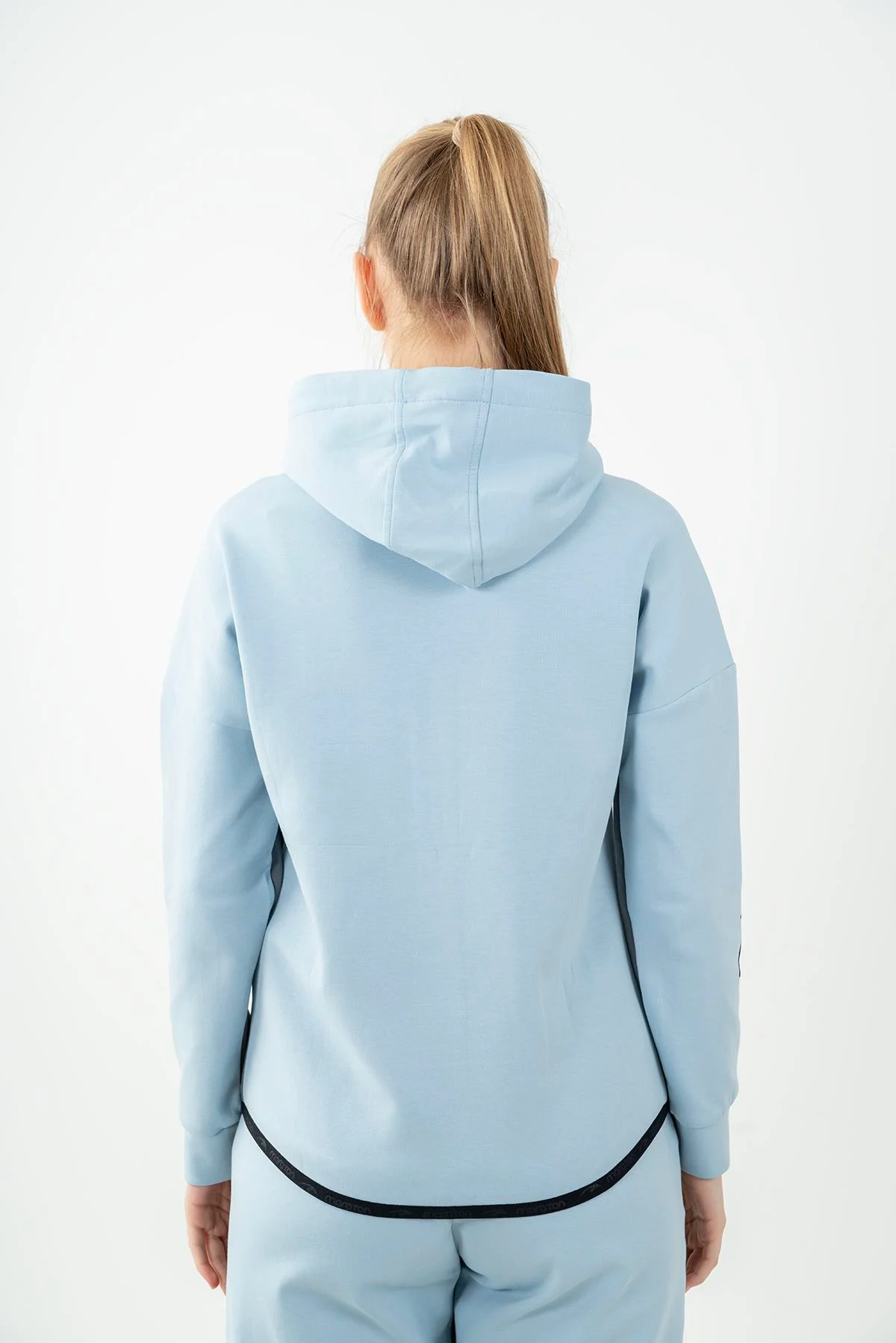 Maraton Regular Kadın Kapüşonlu Sislimavi Tracktop - 3