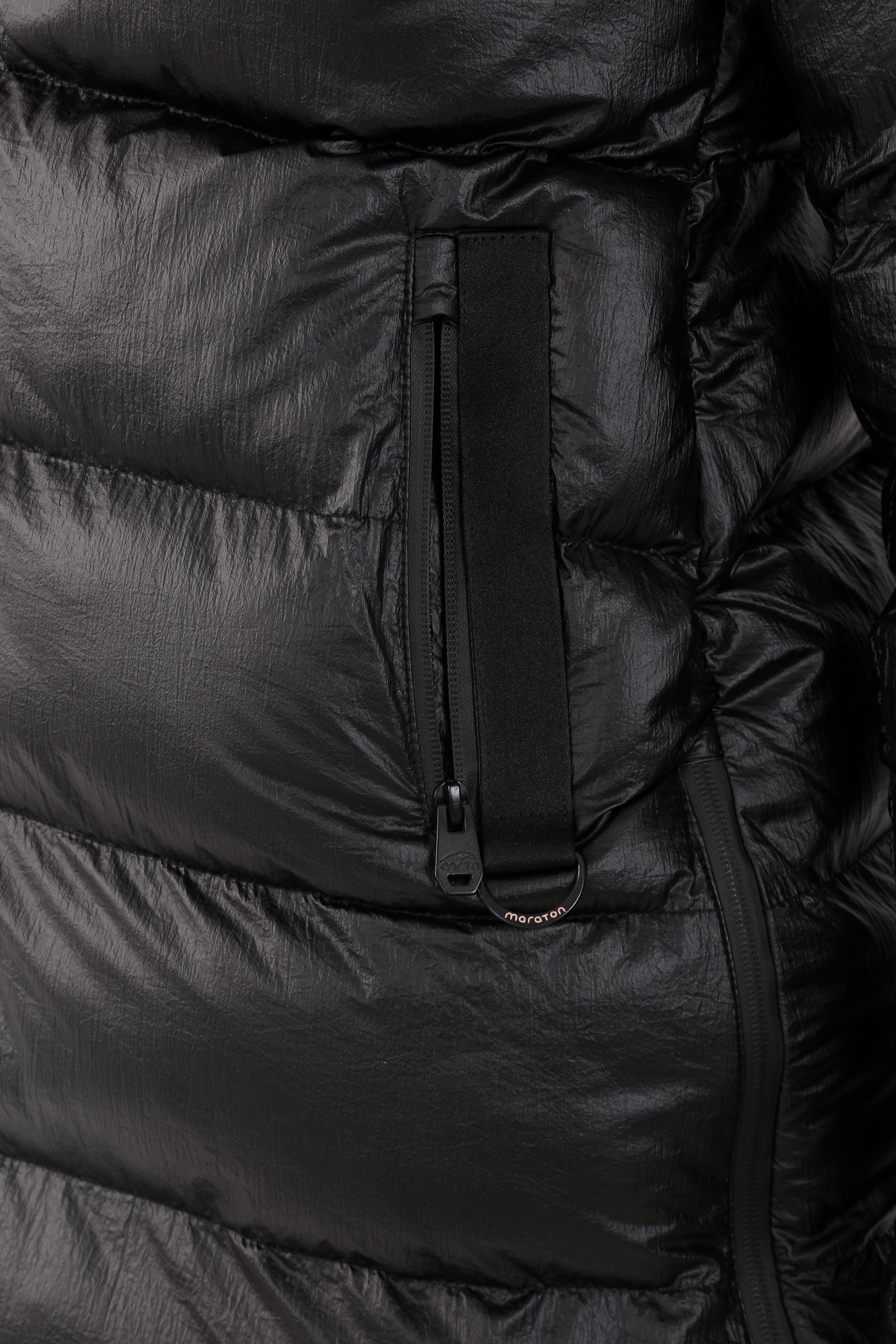 Maraton Regular Kadın Kapüşonlu Siyah Parka - 9