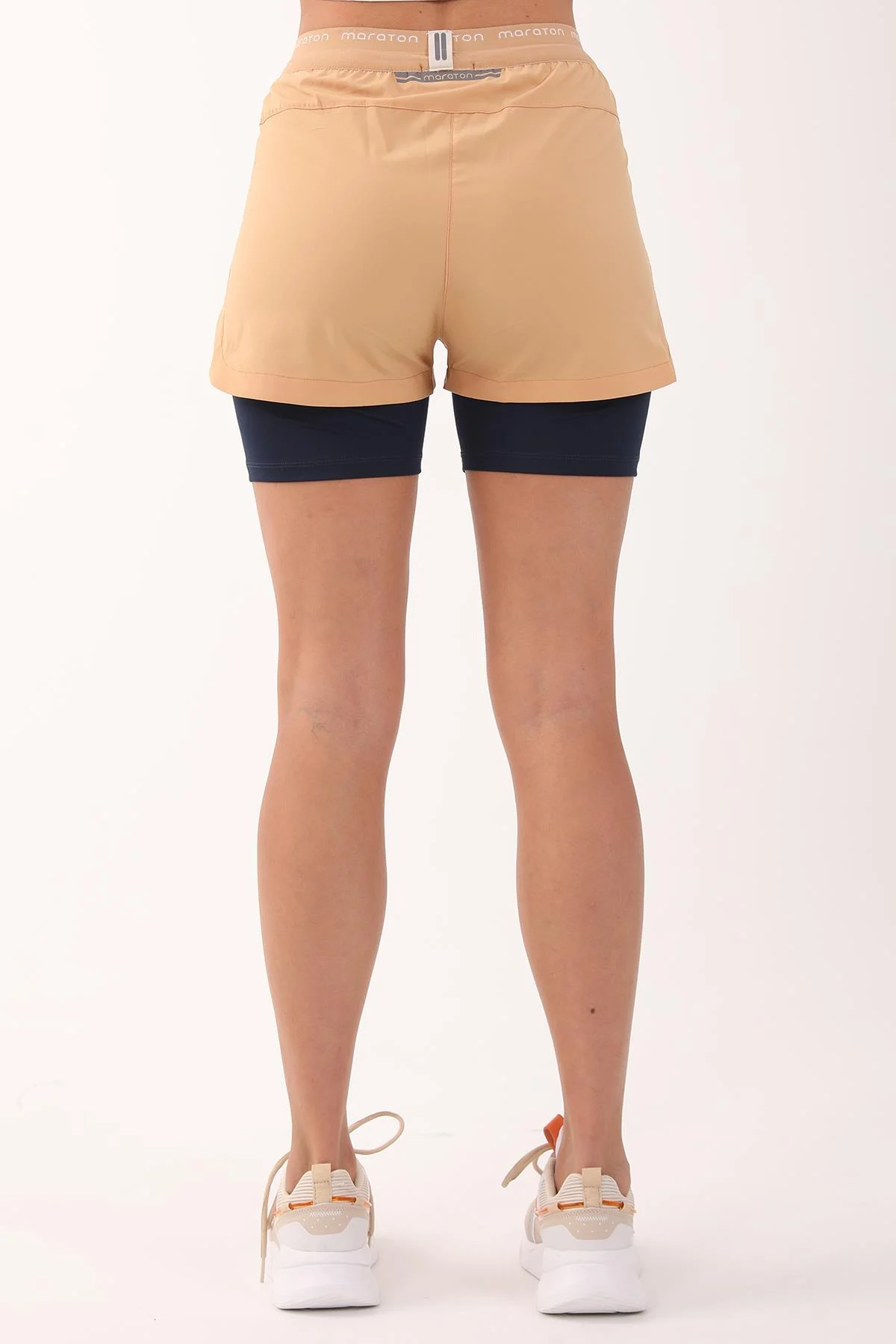 Maraton Regular Kadın Koyu Bej Şort - 3