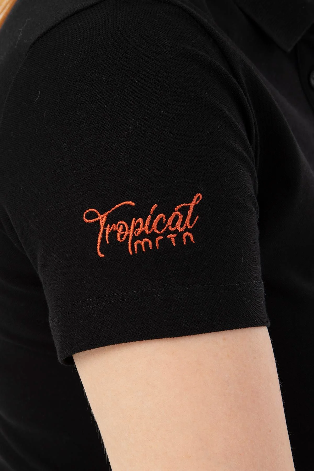 Maraton Regular Kadın Polo Yaka Siyah T-shirt - 8