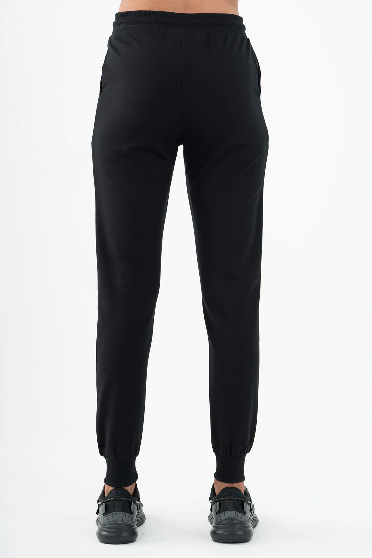 Maraton Regular Kadın Ribana Paça Siyah- Eşofman Altı - 3