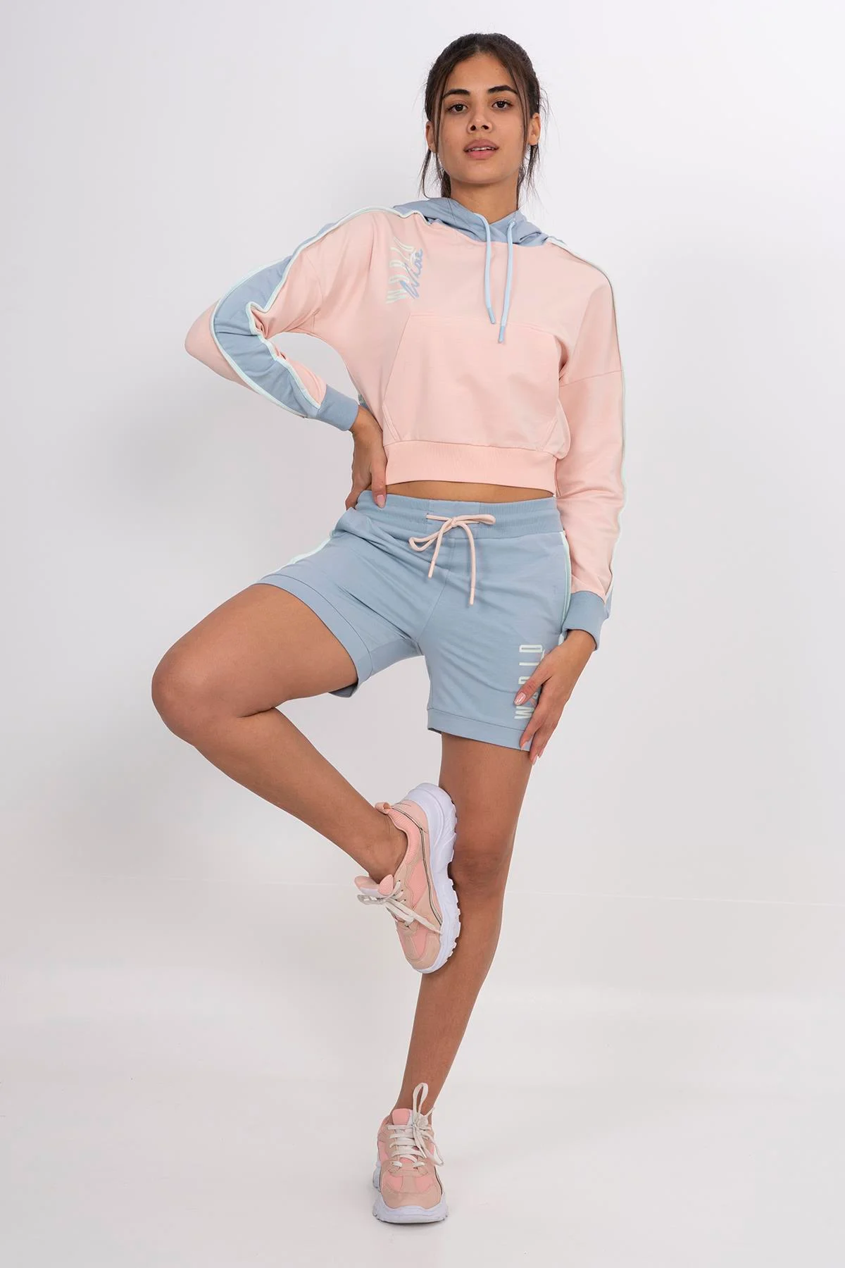 Maraton Regular Kadın Sisli Mavi Şort - 5