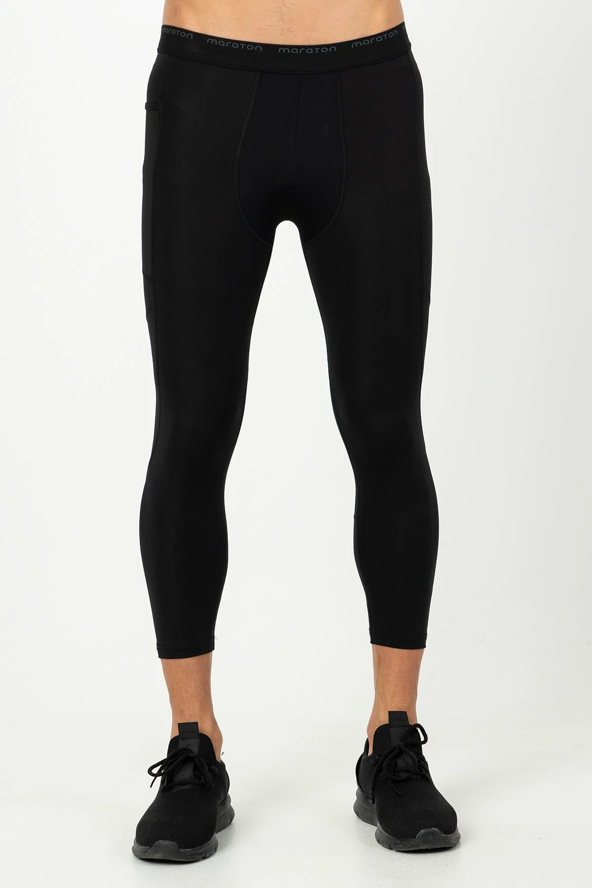 Maraton Running Erkek Siyah- Tayt
