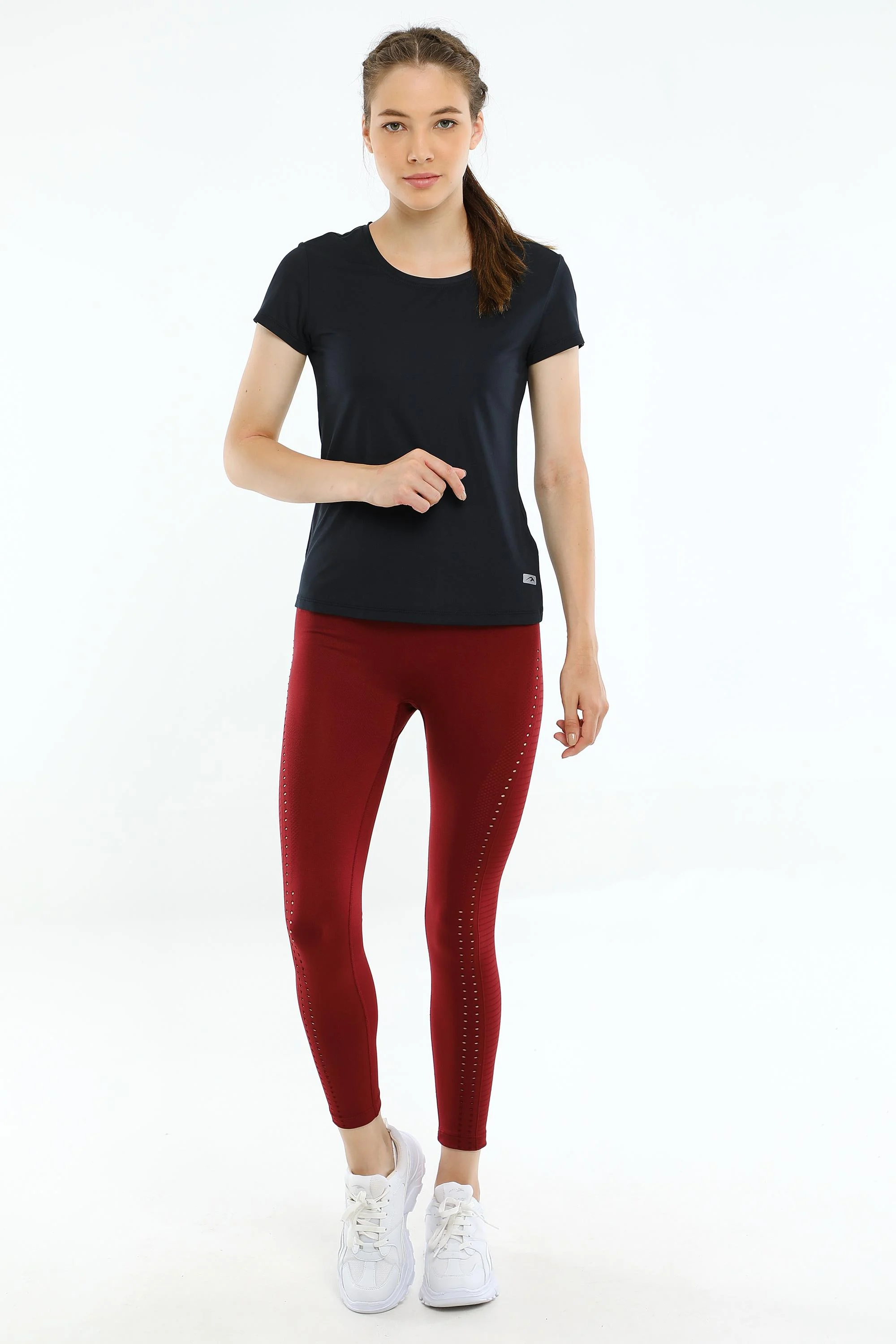 Maraton Seamless Kadın Koyu Kırmızı Tayt - 4