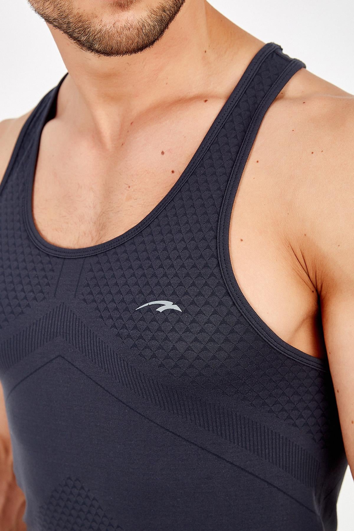 Maraton SlimFit Erkek Atlet Yaka Açık Lacivert- Atlet - 7