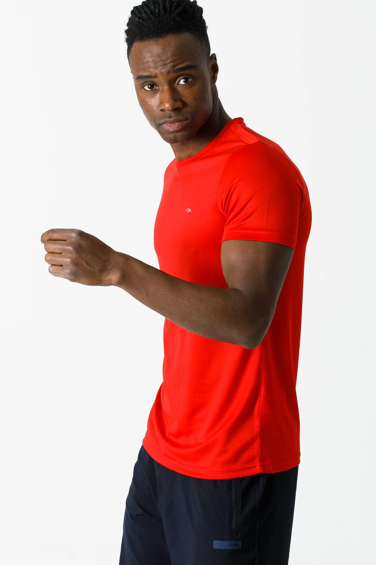 Maraton SlimFit Erkek Bisiklet Yaka Kırmızı T-shirt - 5