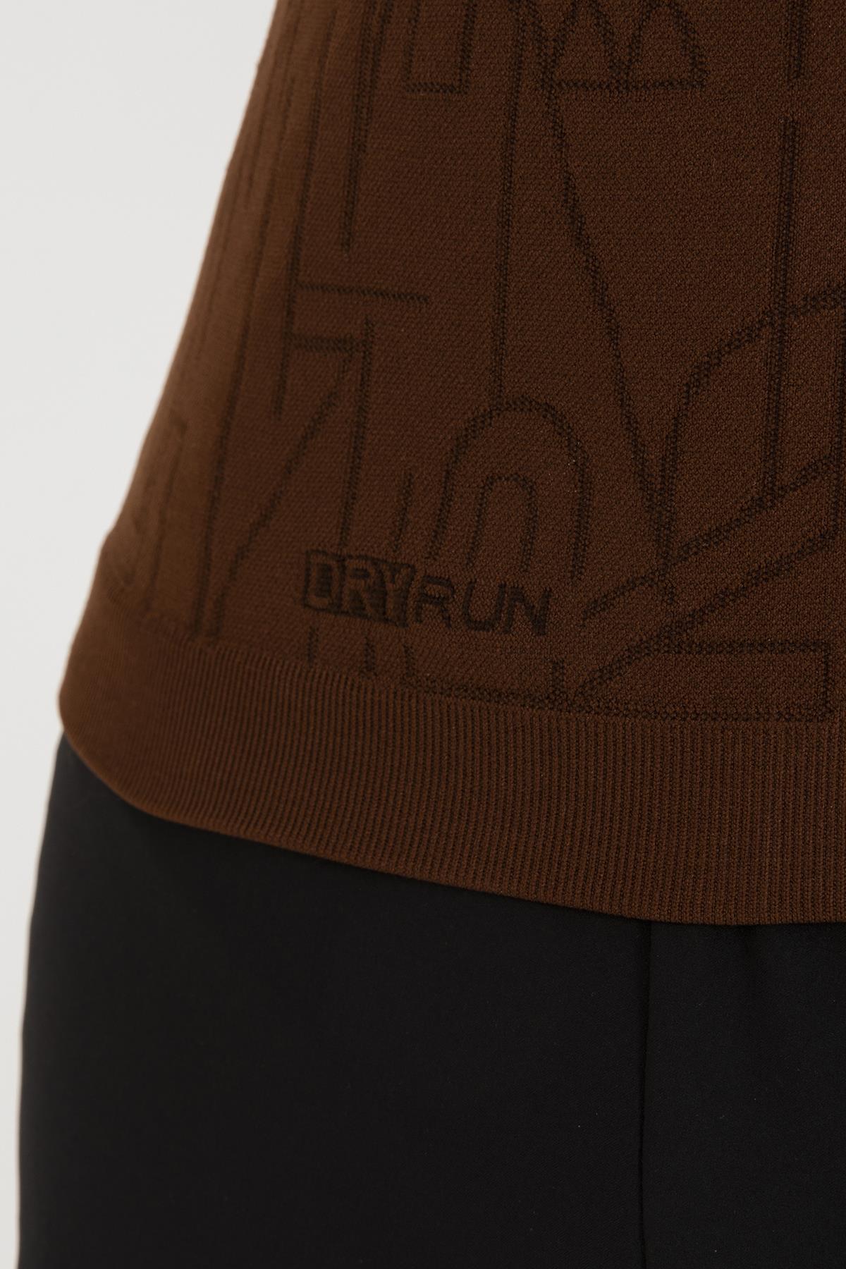 Maraton SlimFit Erkek Bisiklet Yaka Sepya T-shirt - 6