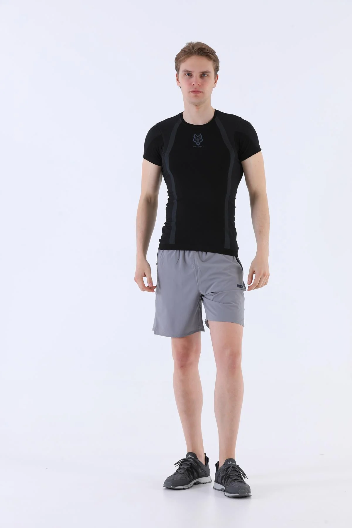 Maraton SlimFit Erkek Bisiklet Yaka Siyah- T-shirt - 6