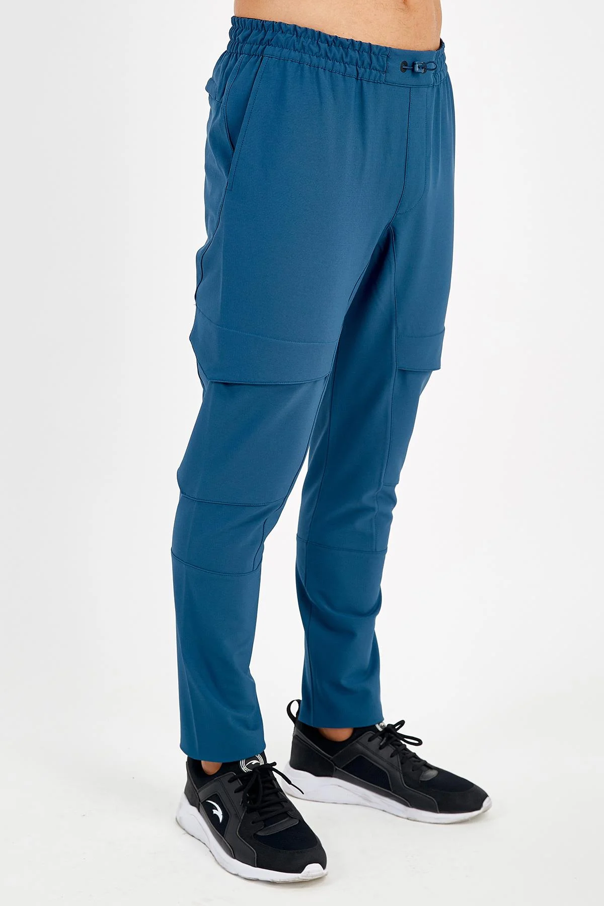 Maraton SlimFit Erkek Dar Paça Petrol Eşofman Altı - 4