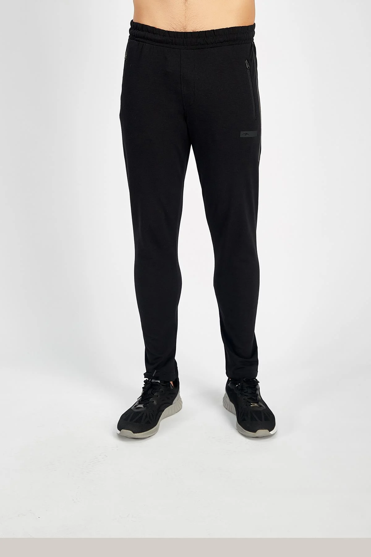 Maraton SlimFit Erkek Dar Paça Siyah Eşofman Altı