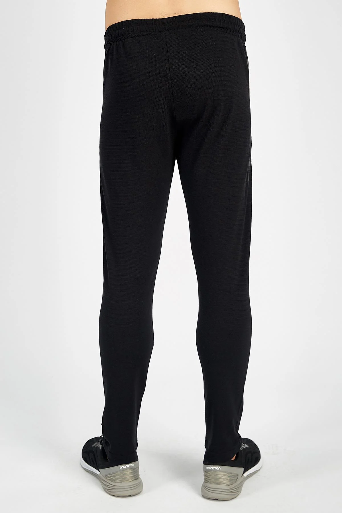 Maraton SlimFit Erkek Dar Paça Siyah Eşofman Altı - 3