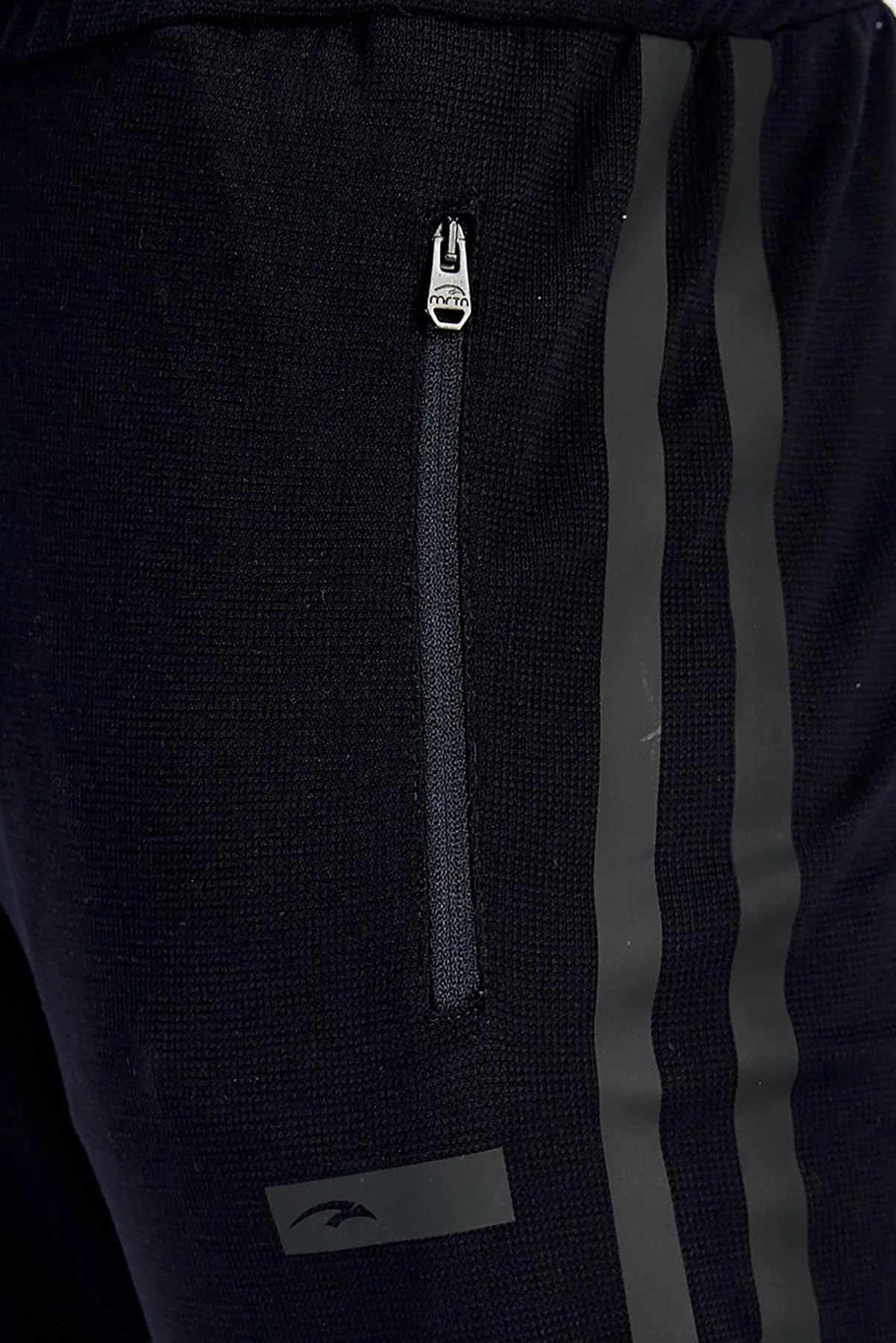 Maraton SlimFit Erkek Dar Paça Siyah Eşofman Altı - 6