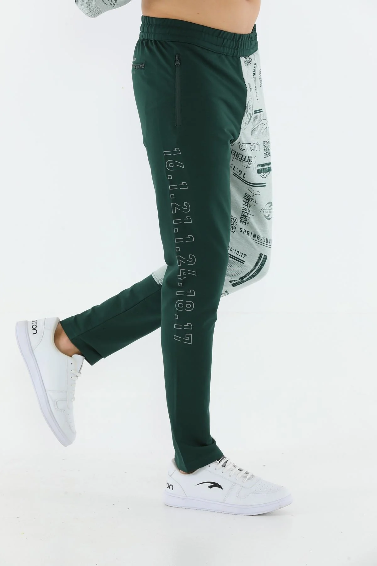 Maraton SlimFit Erkek Dar Paça Su Yeşili Eşofman Altı - 4