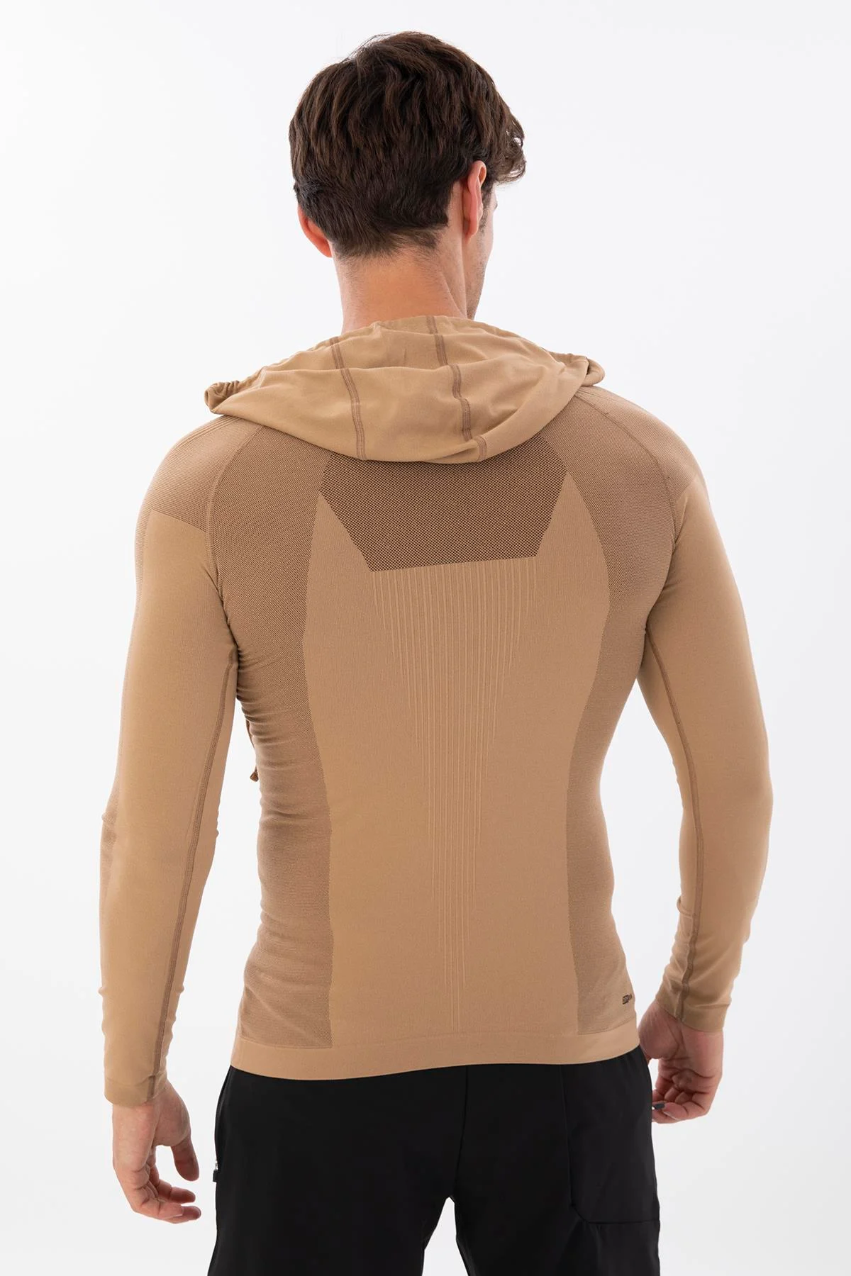 Maraton SlimFit Erkek Kapüşonlu BEJ Sweatshirt - 3