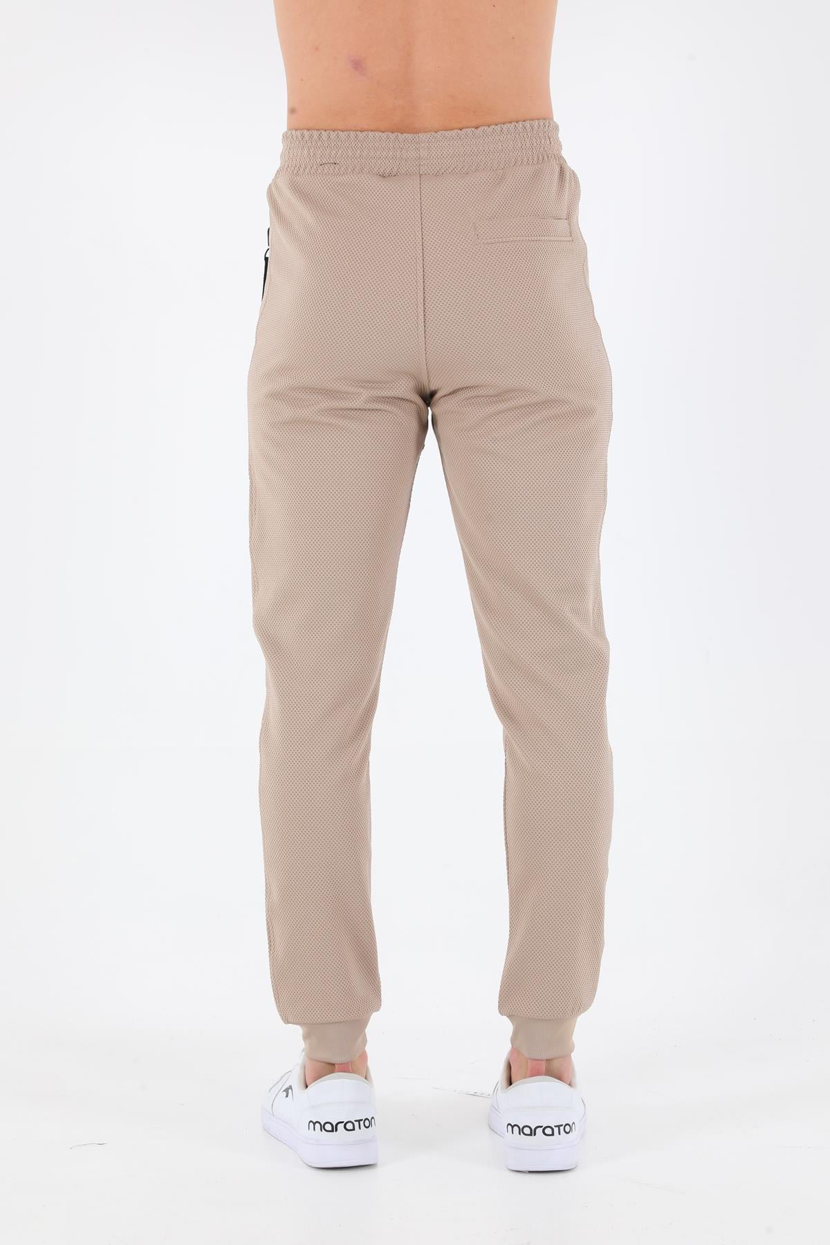 Maraton SlimFit Erkek Ribana Paça Açık Vizon Pantolon - 3