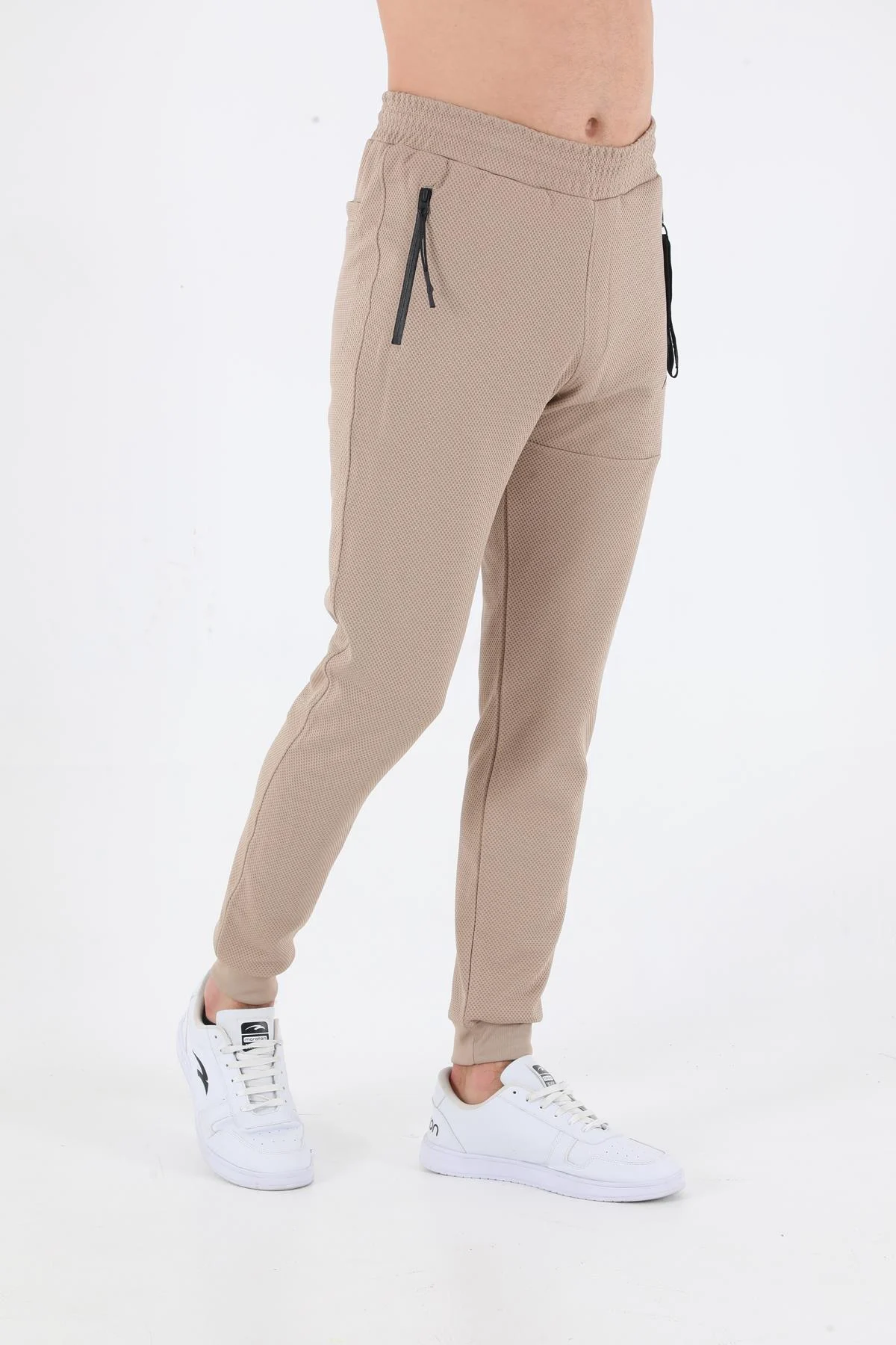 Maraton SlimFit Erkek Ribana Paça Açık Vizon Pantolon - 4