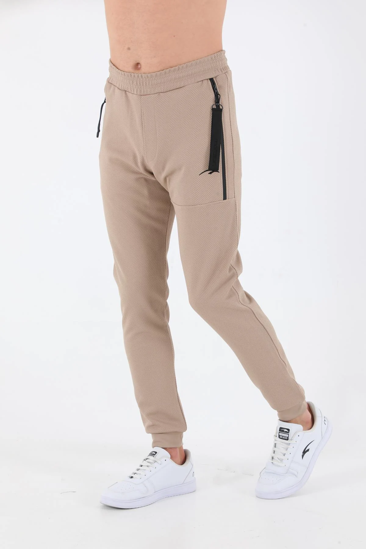 Maraton SlimFit Erkek Ribana Paça Açık Vizon Pantolon - 5