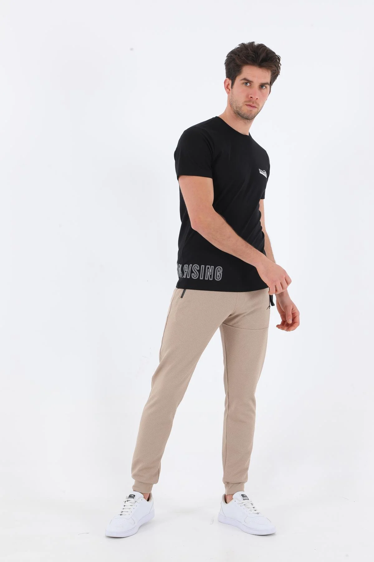 Maraton SlimFit Erkek Ribana Paça Açık Vizon Pantolon - 6