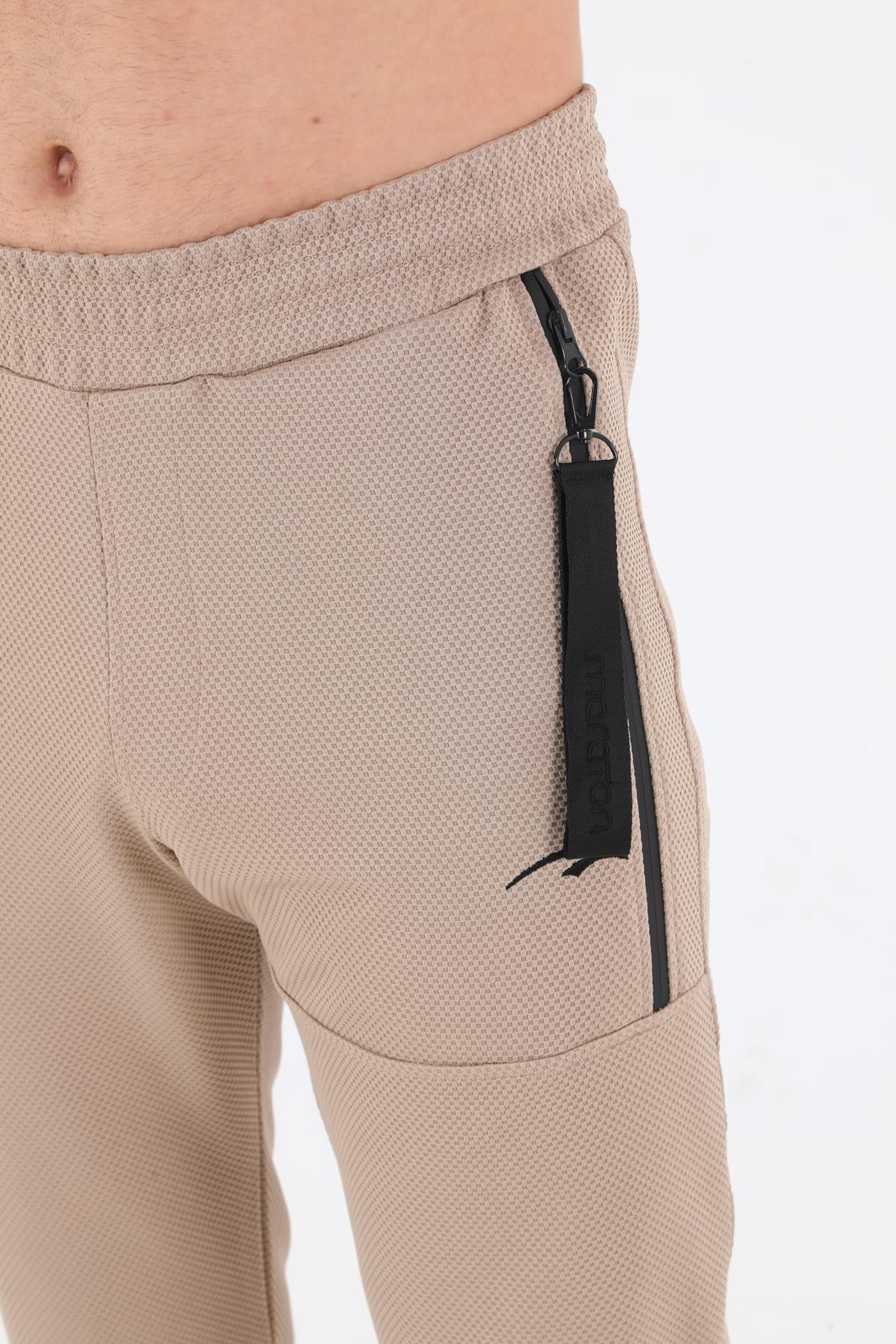 Maraton SlimFit Erkek Ribana Paça Açık Vizon Pantolon - 7