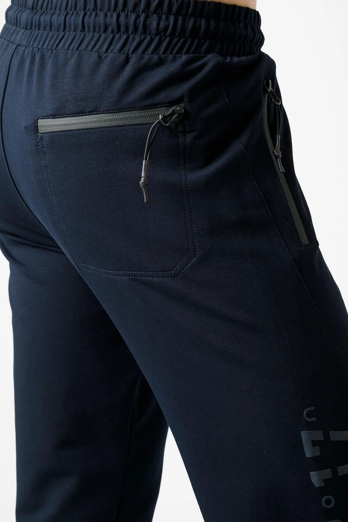 Maraton SlimFit Erkek Ribana Paça Lacivert Eşofman Altı - 6