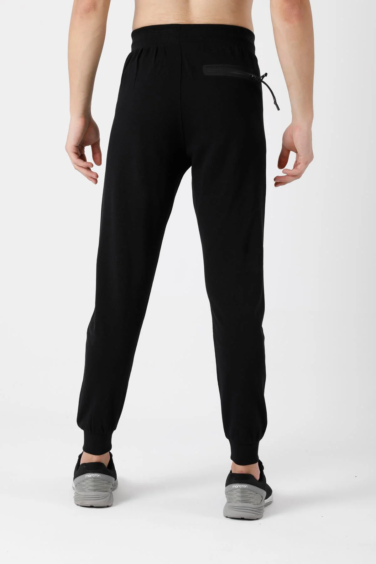 Maraton SlimFit Erkek Siyah Eşofman Altı - 3