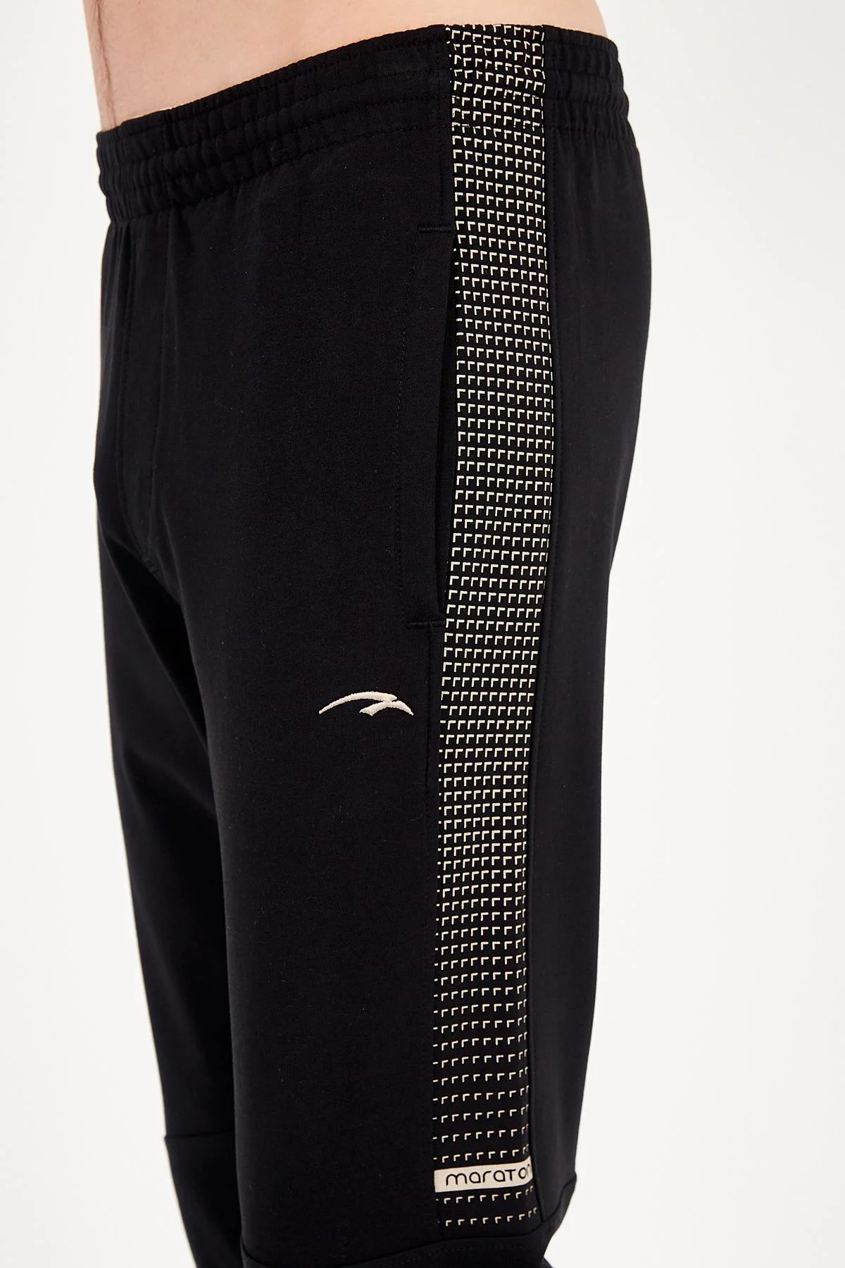 Maraton SlimFit Erkek Siyah-Taş Eşofman Altı - 6