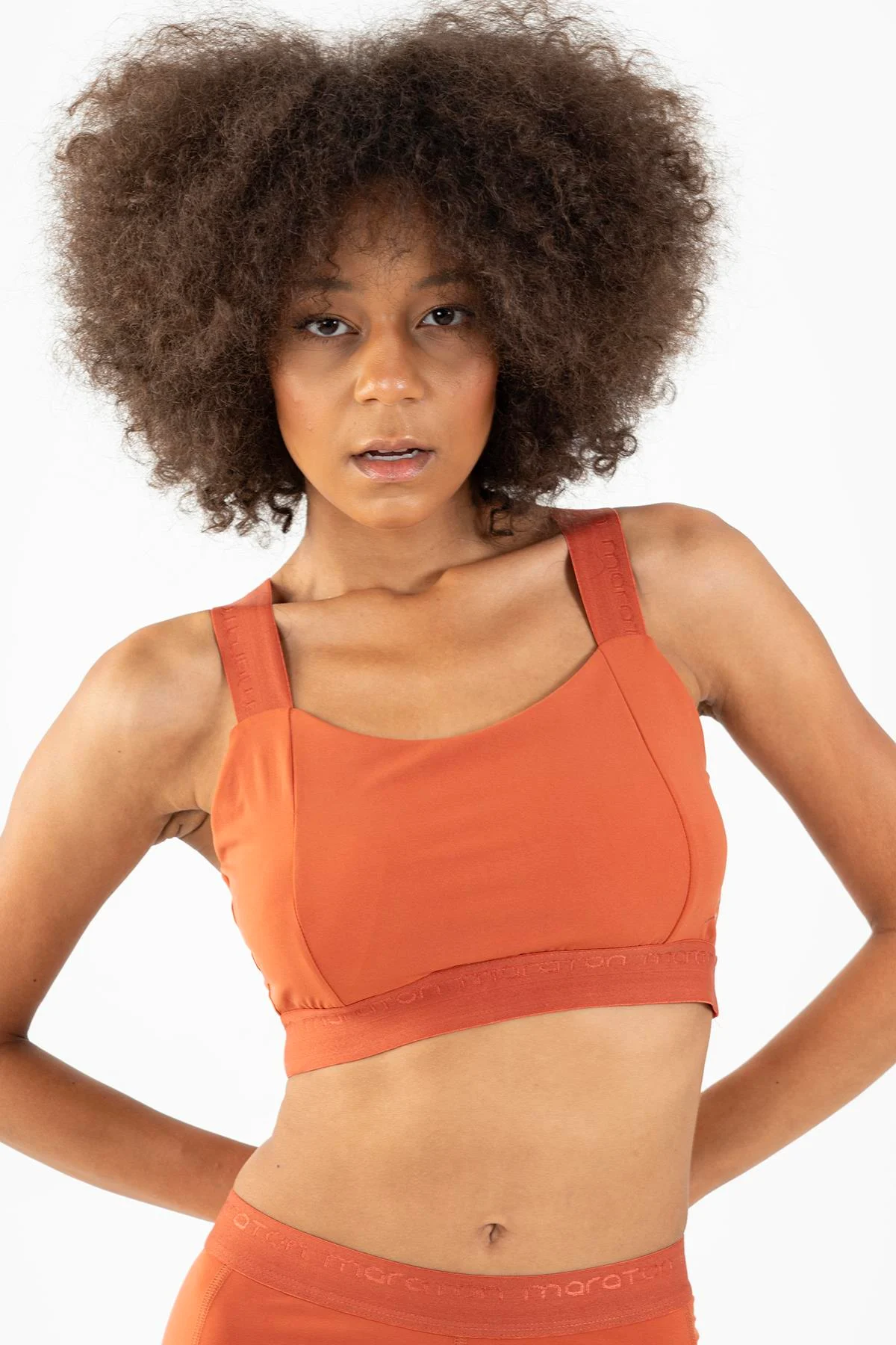 Maraton SlimFit Kadın Atlet Yaka Kiremit Bra