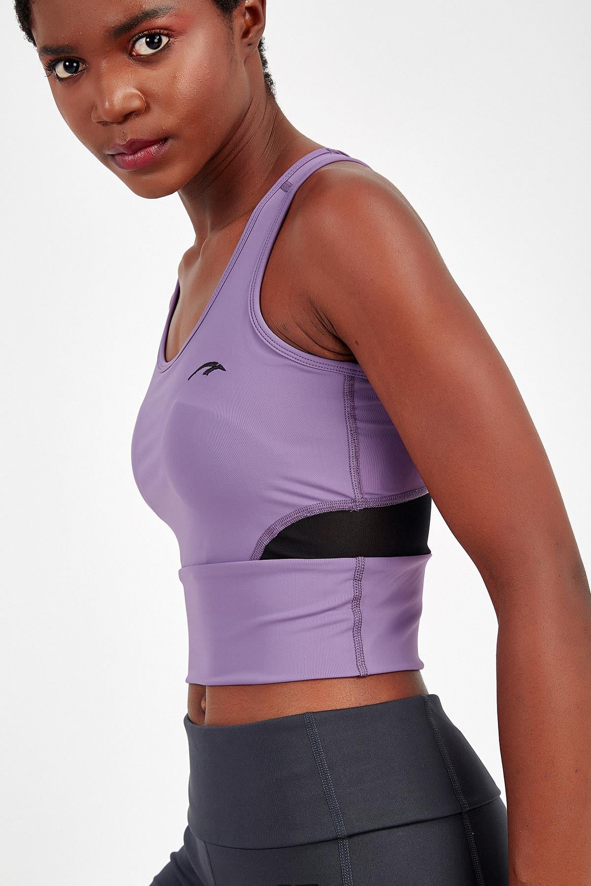 Maraton SlimFit Kadın Atlet Yaka Mor Bra - 6